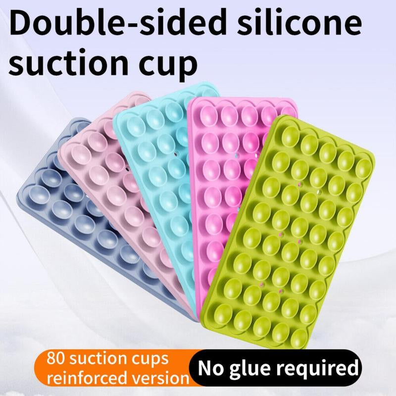 Silicone Suction Cup Phone Case Mount Double Sided, Hands-Free Strong Grip Holder for Selfies and Videos, Silicon Anti-Slip Phone Suction Grip Sticky Phone Grip for Iphone and Android