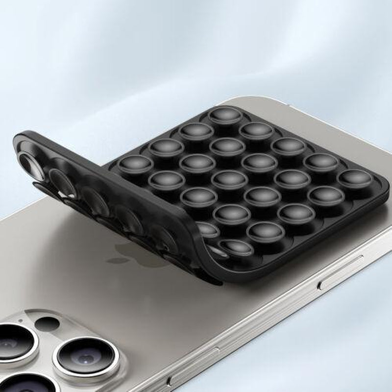 Silicone Suction Cup Phone Case Mount Double Sided, Hands-Free Strong Grip Holder for Selfies and Videos, Silicon Anti-Slip Phone Suction Grip Sticky Phone Grip for Iphone and Android