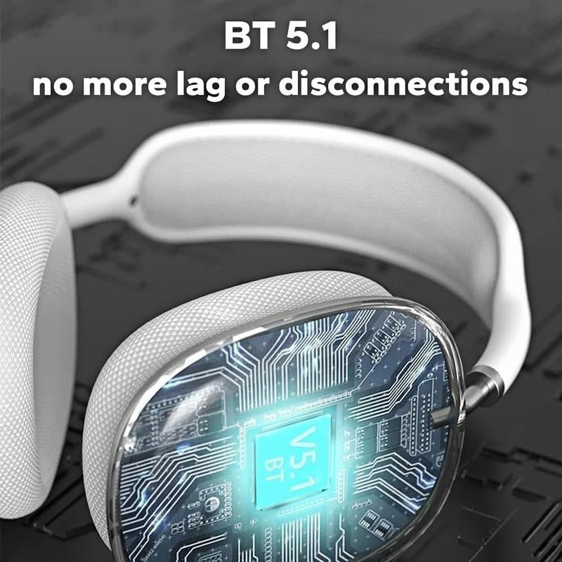 P9 Pro Max Wireless Over-Ear Bluetooth Headphones|8H Playtime| Ultra-Low Latency Gaming| Bluetooth 5.1| TF Card Slot| for Iphone/Android/Pc Mother'S Day Gift