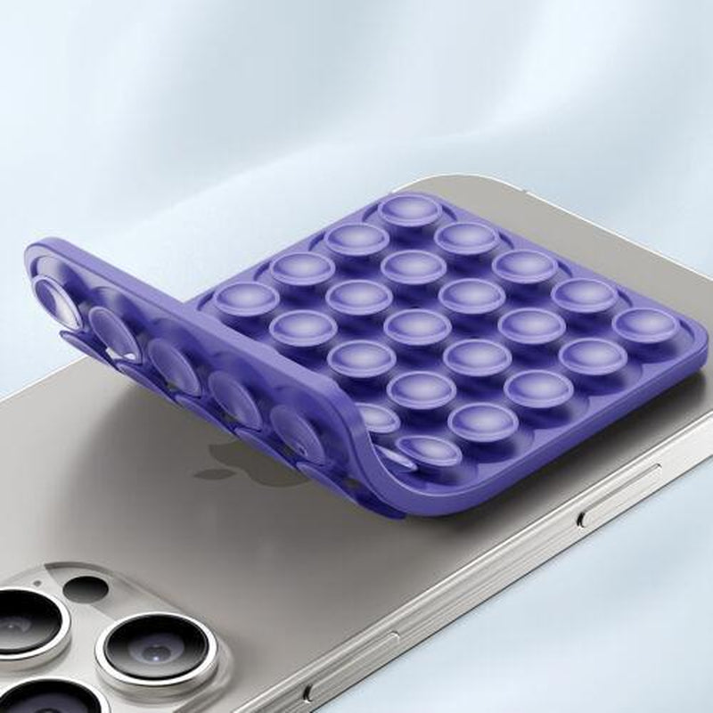 Silicone Suction Cup Phone Case Mount Double Sided, Hands-Free Strong Grip Holder for Selfies and Videos, Silicon Anti-Slip Phone Suction Grip Sticky Phone Grip for Iphone and Android