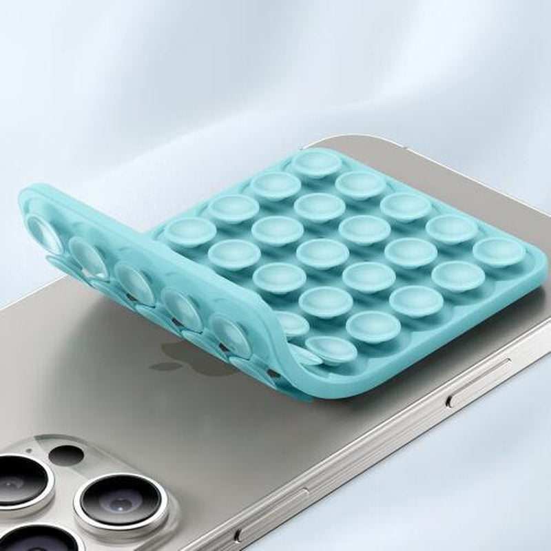 Silicone Suction Cup Phone Case Mount Double Sided, Hands-Free Strong Grip Holder for Selfies and Videos, Silicon Anti-Slip Phone Suction Grip Sticky Phone Grip for Iphone and Android