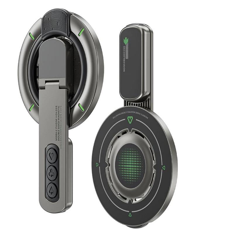 Father'S Day Gifts Magnetic Phone Ring Holder with 3 Stress Relief Buttons – 360° Rotating, Strong Adhesive, Universal Phone Grip for Iphone & Android, Fidget Toy for Anxiety Relief, Fun & Functional Accessory (Black/White)