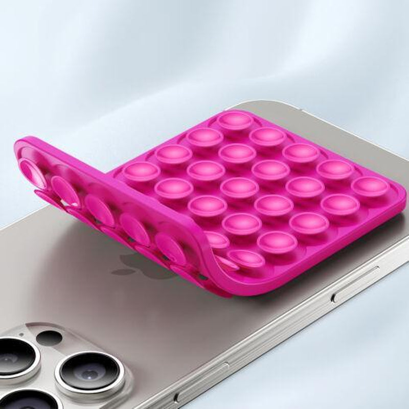 Silicone Suction Cup Phone Case Mount Double Sided, Hands-Free Strong Grip Holder for Selfies and Videos, Silicon Anti-Slip Phone Suction Grip Sticky Phone Grip for Iphone and Android