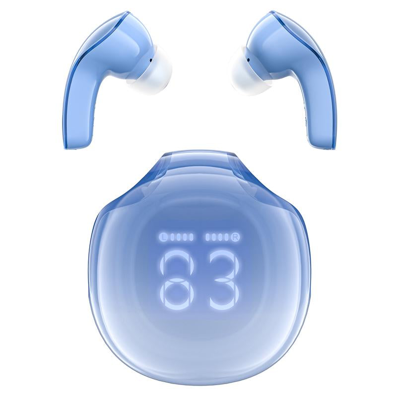 ACEFAST T9 Bluetooth Earphones True Wireless Earbuds 5.3 Headphones with ENC Noise Canceling Earbuds 30H Playback LED Power Display Built in Mic Headphones with IPX4 Waterproof for Sports Black
