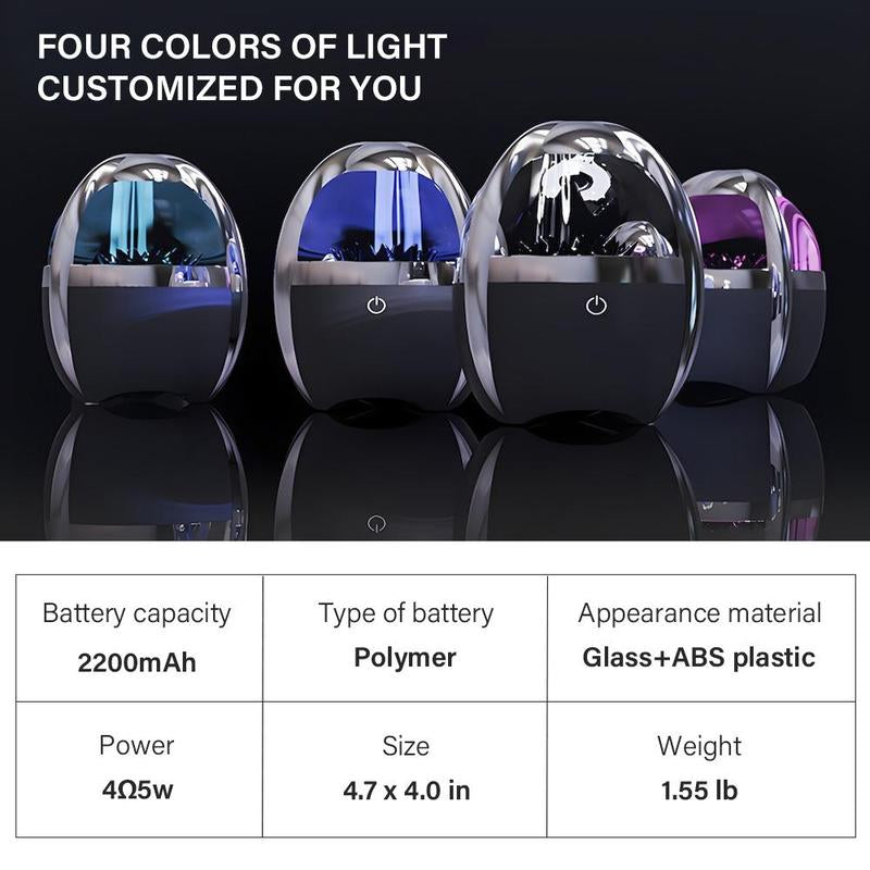 Ferrofluid BT Speaker, 4 Lighting Effects, TYPE-C Charging, 2000Mah Rechargeable Battery, BT + AUX Audio Connection. Ferrofluid Dancing to Music Rhythm, Cool Gadget for Men, Perfect Gift for Ramadan and Mother'S Day