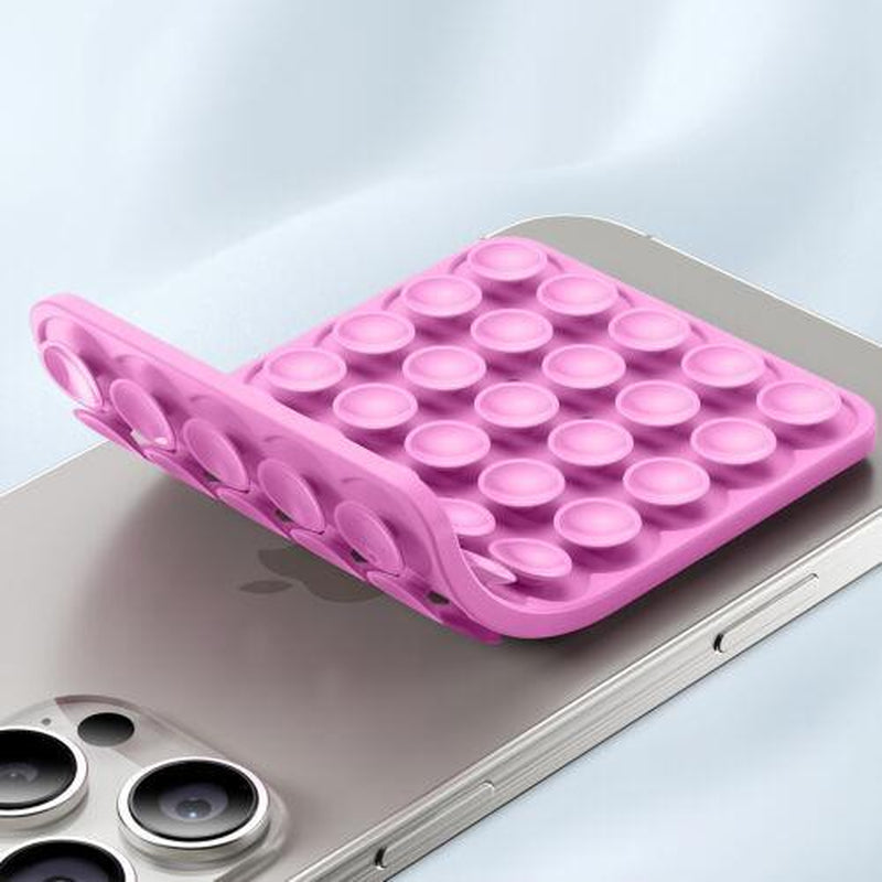 Silicone Suction Cup Phone Case Mount Double Sided, Hands-Free Strong Grip Holder for Selfies and Videos, Silicon Anti-Slip Phone Suction Grip Sticky Phone Grip for Iphone and Android