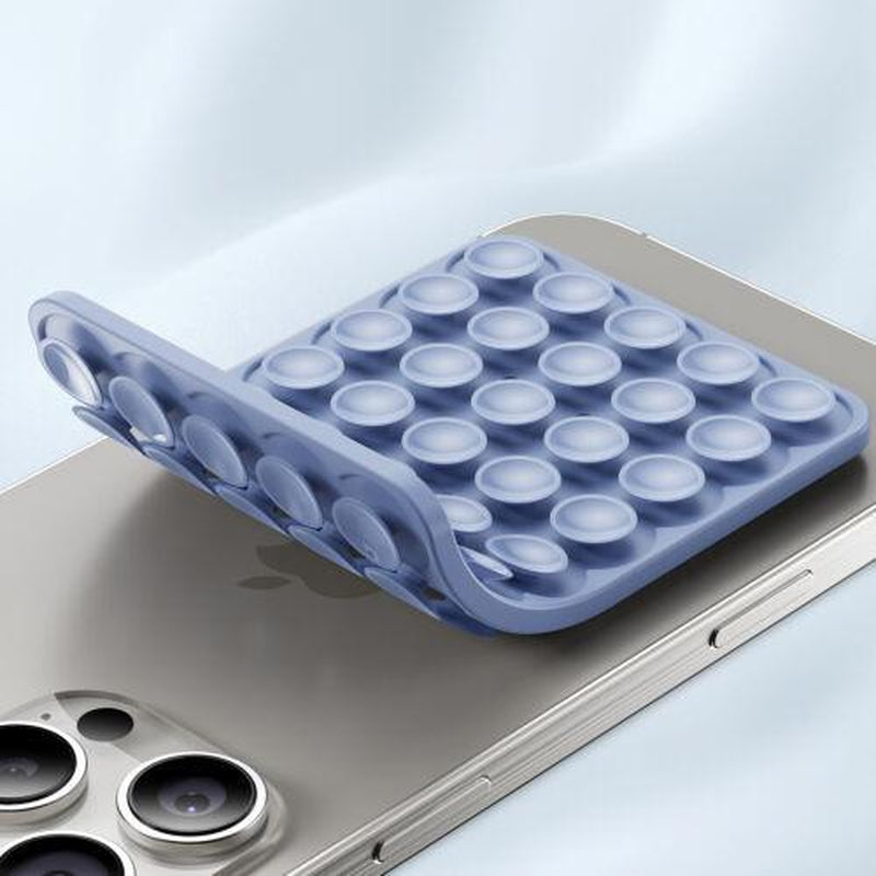 Silicone Suction Cup Phone Case Mount Double Sided, Hands-Free Strong Grip Holder for Selfies and Videos, Silicon Anti-Slip Phone Suction Grip Sticky Phone Grip for Iphone and Android