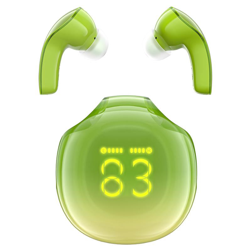 ACEFAST T9 Bluetooth Earphones True Wireless Earbuds 5.3 Headphones with ENC Noise Canceling Earbuds 30H Playback LED Power Display Built in Mic Headphones with IPX4 Waterproof for Sports Black