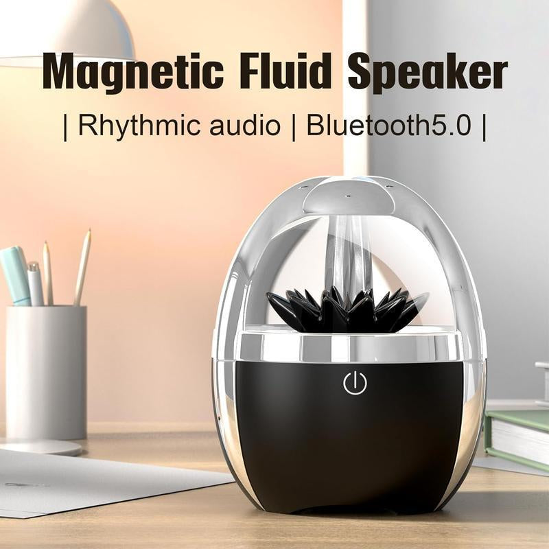 Ferrofluid BT Speaker, 4 Lighting Effects, TYPE-C Charging, 2000Mah Rechargeable Battery, BT + AUX Audio Connection. Ferrofluid Dancing to Music Rhythm, Cool Gadget for Men, Perfect Gift for Ramadan and Mother'S Day