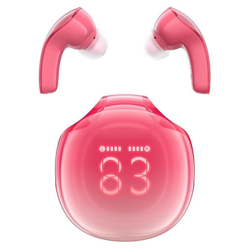 ACEFAST T9 Bluetooth Earphones True Wireless Earbuds 5.3 Headphones with ENC Noise Canceling Earbuds 30H Playback LED Power Display Built in Mic Headphones with IPX4 Waterproof for Sports Black